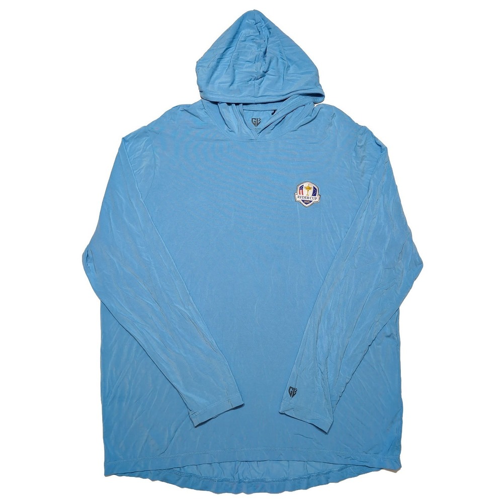 GRAHAM LUXE Long Sleeve Hoodie Shirt Ryder Cup Light Blue Men's XL